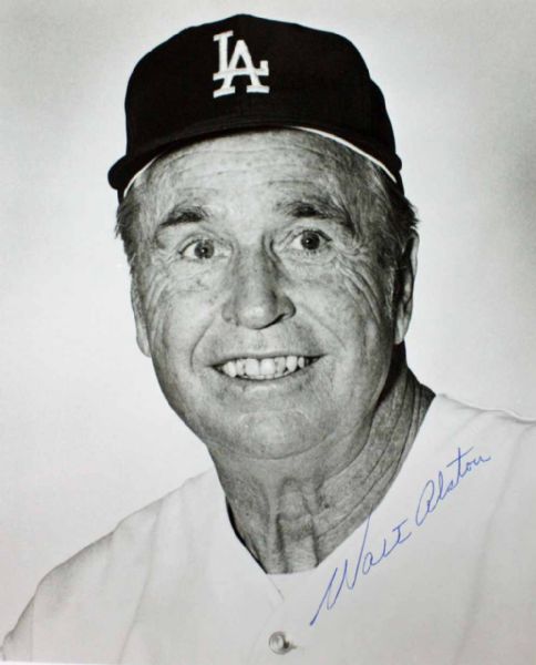 Walter Alston Signed 8" x 10" B&W Photo