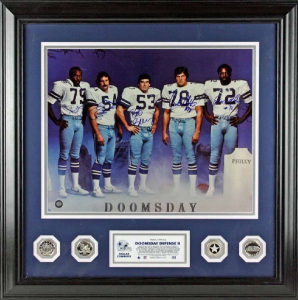 Dallas Cowboys Doomsday Defense Signed 16x20 Photo in Limited Edition Highland Mint Display (#1/25!)(Triumph Hologram)