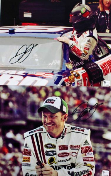 Dale Earnhardt Jr.: Lot of Two (2) Signed 8" x 10" Color Photos