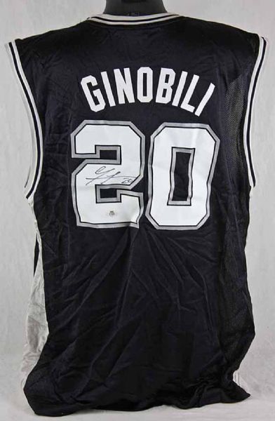 Manu Ginobli Signed San Antonio Spurs Replica Model Jersey