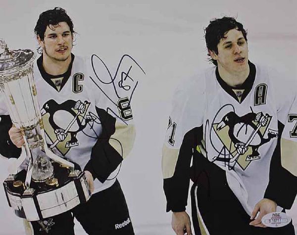 Sidney Crosby & Evengi Malkin Signed 8" x 10" Color Photo