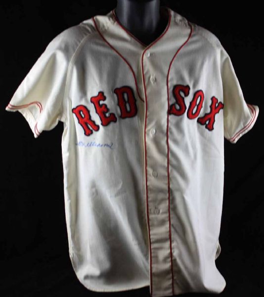 Ted Williams Signed Boston Red Sox Mitchell & Ness Vintage Model Jersey (JSA)