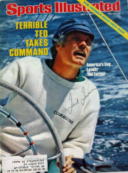 Ted Turner Signed July 1977 Sports Illustrated