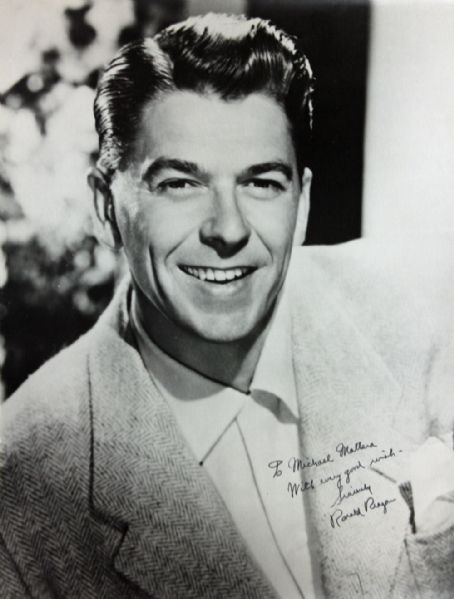 Ronald Reagan Rare Oversized 13" x 17" Vintage B&W Portrait Photo (JSA)