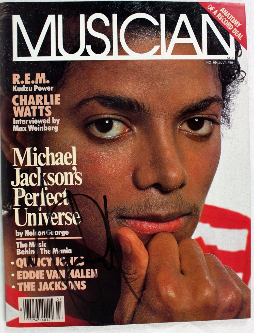 Michael Jackson Signed July 1984 Musician Magazine.