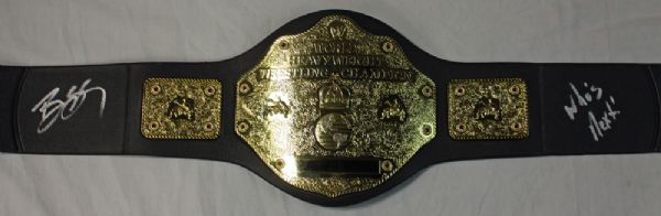 Bill Goldberg Signed WCW Replica Model Championship Belt