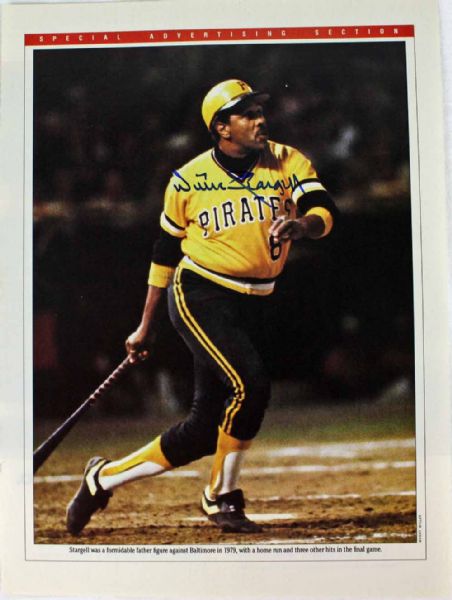 Willie Stargell Signed 8.5" x 11" Magazine Page Photo