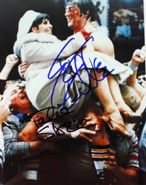 Sylvester Stallone & Talia Shire Signed 8" x 10" Color Photo from "Rocky"