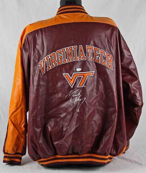 Michael Vick Signed Virginia Tech Lettermans Style Jacket