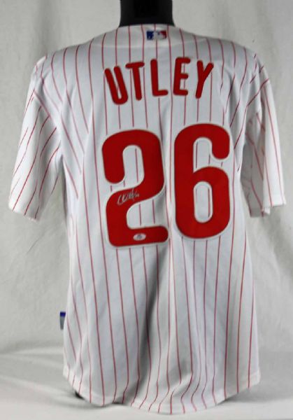 Chase Utley Signed Phillies Pro Model Jersey