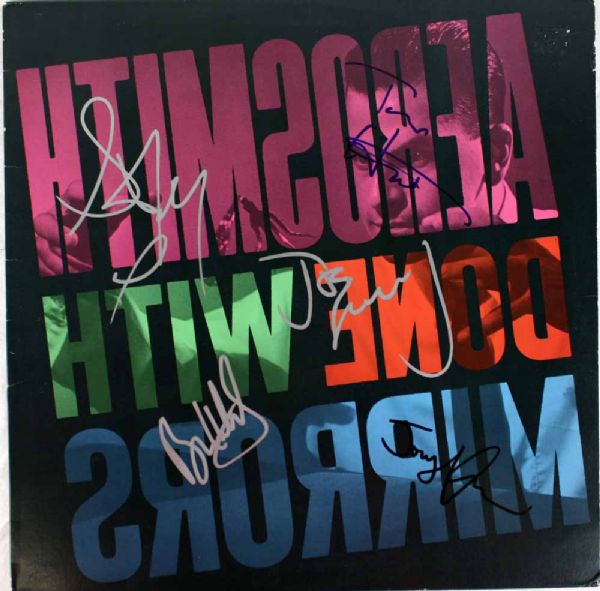 Aerosmith Group Signed Album: "Done With Mirrors" (JSA)