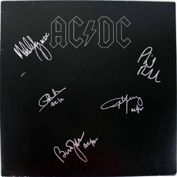 AC/DC Group Signed Album: "Back in Black"