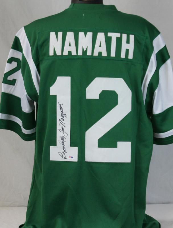 Lot Detail - Joe Namath Signed Vintage Style NY Jets Jersey with Rare ...