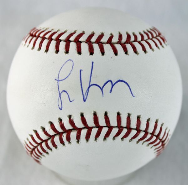 Larry King Signed OML Baseball (PSA/DNA)