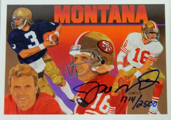 Joe Montana Signed Limited Edition 1991 Upper Deck Football Heroes Card (1714/2500)