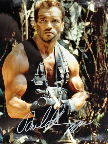 Arnold Schwarzenegger Signed 11" x 14" Color Photo from "Predator"