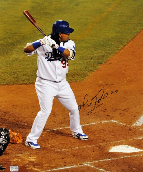 Manny Ramirez Signed 16" x 20" Color Photo (Dodgers)