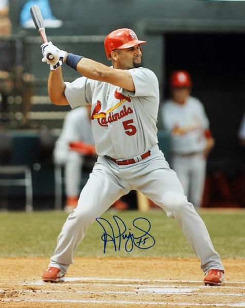 Albert Pujols Signed 16" x 20" Color Photo