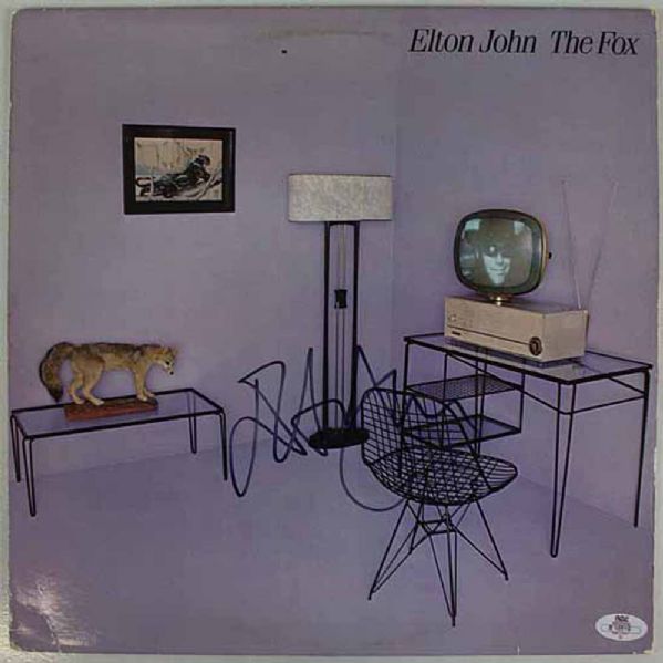 Elton John Signed Record Album: "The Fox"