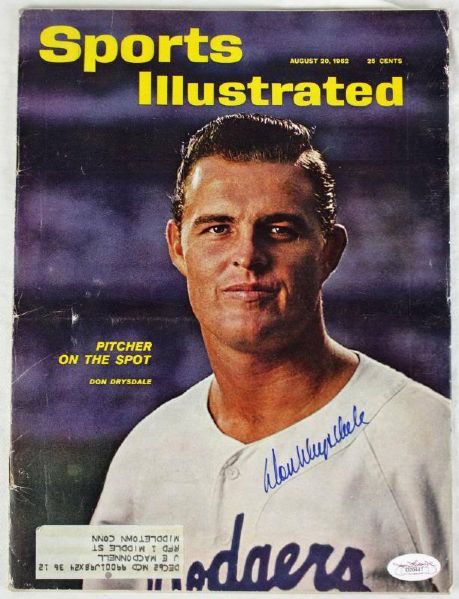 Don Drysdale Rare Signed August 1962 Sports Illustrated (JSA)