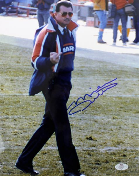 Mike Ditka Signed "Bird Flip" 11" x 14" Color Photo 