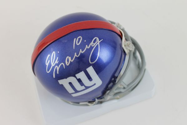 Eli Manning Signed Giants Mini Helmet