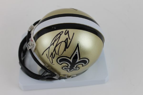 Drew Brees Signed Saints Mini Helmet