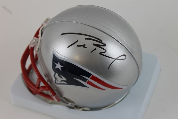 Tom Brady Signed Patriots Mini Helmet