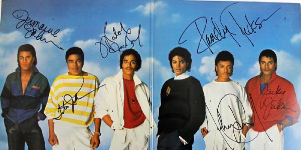 The Jacksons Group Signed Album with Michael Jackson & 5 Others!