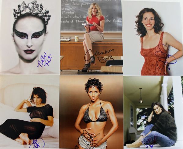 Superstar Actress Signed 8" x 10" Photo Lot with Julia Roberts, Demi Moore, etc. (10 Pics)