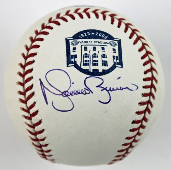 Mariano Rivera Signed OML Baseball with Yankee Stadium Farewell Commemorative Logo