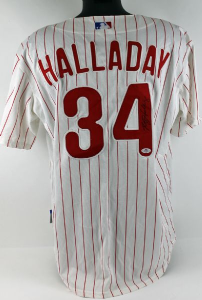 Roy Halladay Signed Phillies Pro Model Jersey