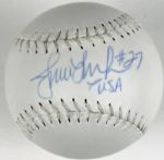 Jennie Finch Signed Softball with "USA" Inscription (JSA)