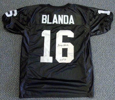 George Blanda Signed Raiders Pro Style Jersey with "HOF 81" Inscription (PSA/DNA)