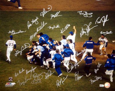 1986 NY Mets (World Champs) Team Sigend 16x20 Color Photo (25 Sigs)(MLB Holo)