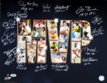 Baseball MVPs Multi Signed 16x20 Color Photo w/Carew, Gibson, Schmidt, etc. (16 Sigs)(PSA/DNA)