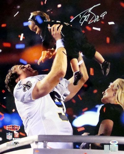 Drew Brees Signed Super Bowl 16" x 20" Color Photo (PSA/DNA)