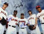 Angels Stars Multi Signed 11" x 14" Color Photo w/Weaver, Hunter, Morales, Haren & Wells