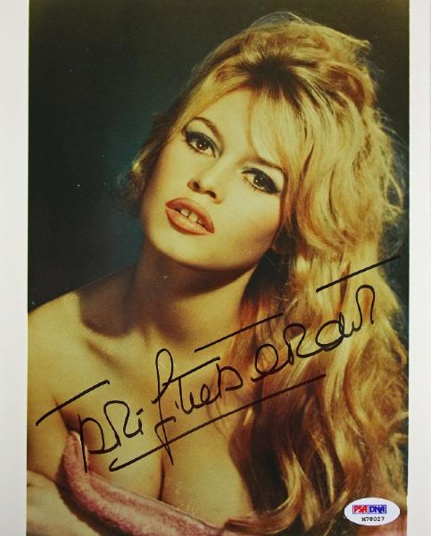 Brigitte Bardot Stunning Signed 8" x 10" Color Photo