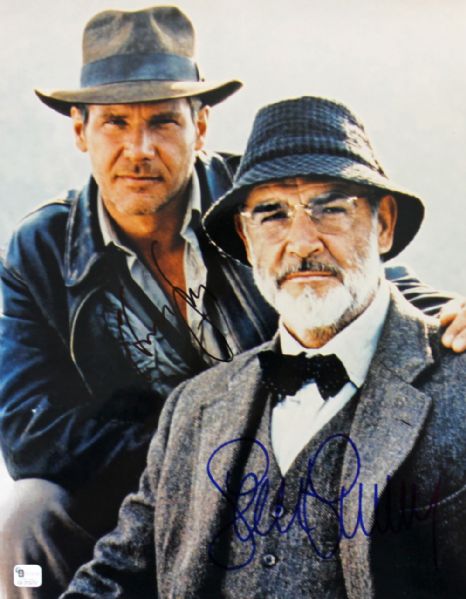 Harrison Ford & Sean Connery Signed 11 x 14" Color Photo