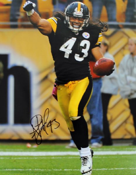 Troy Polamalu Signed 11" x 14" Color Photo