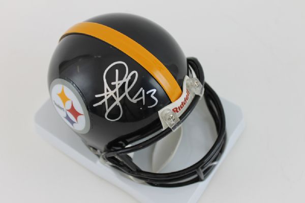 Troy Polamalu Signed Steelers Mini Helmet