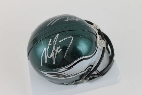 Michael Vick & LeSean McCoy Signed Mini Helmet