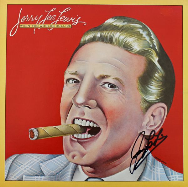 Jerry Lee Lewis Signed Album: "When Two Worlds Collide"