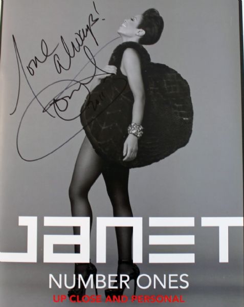 Janet Jackson Signed "Number Ones" Tour Book