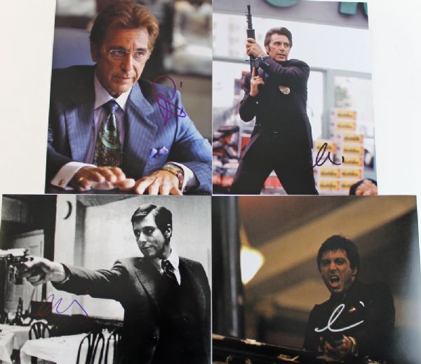 Al Pacino: Lot of Four (4) Signed 8" x 10" Color Photos