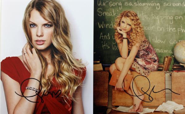 Taylor Swift: Lot of Two (2) Signed 8" x 10" Color Photos