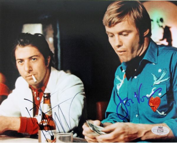 "Midnight Cowboy": Dustin Hoffman & John Voight Signed 8" x 10" Color Photo