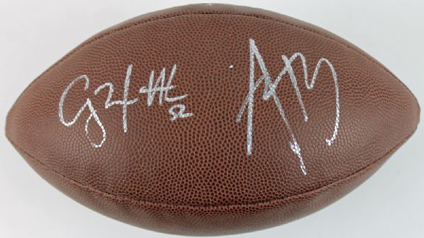 Aaron Rodgers & Clay Matthews Signed Composite Model Football