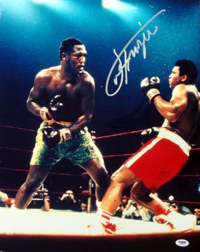 Joe Frazier Signed 16" x 20" Color Photo (Ali Knockdown!)(PSA/DNA)